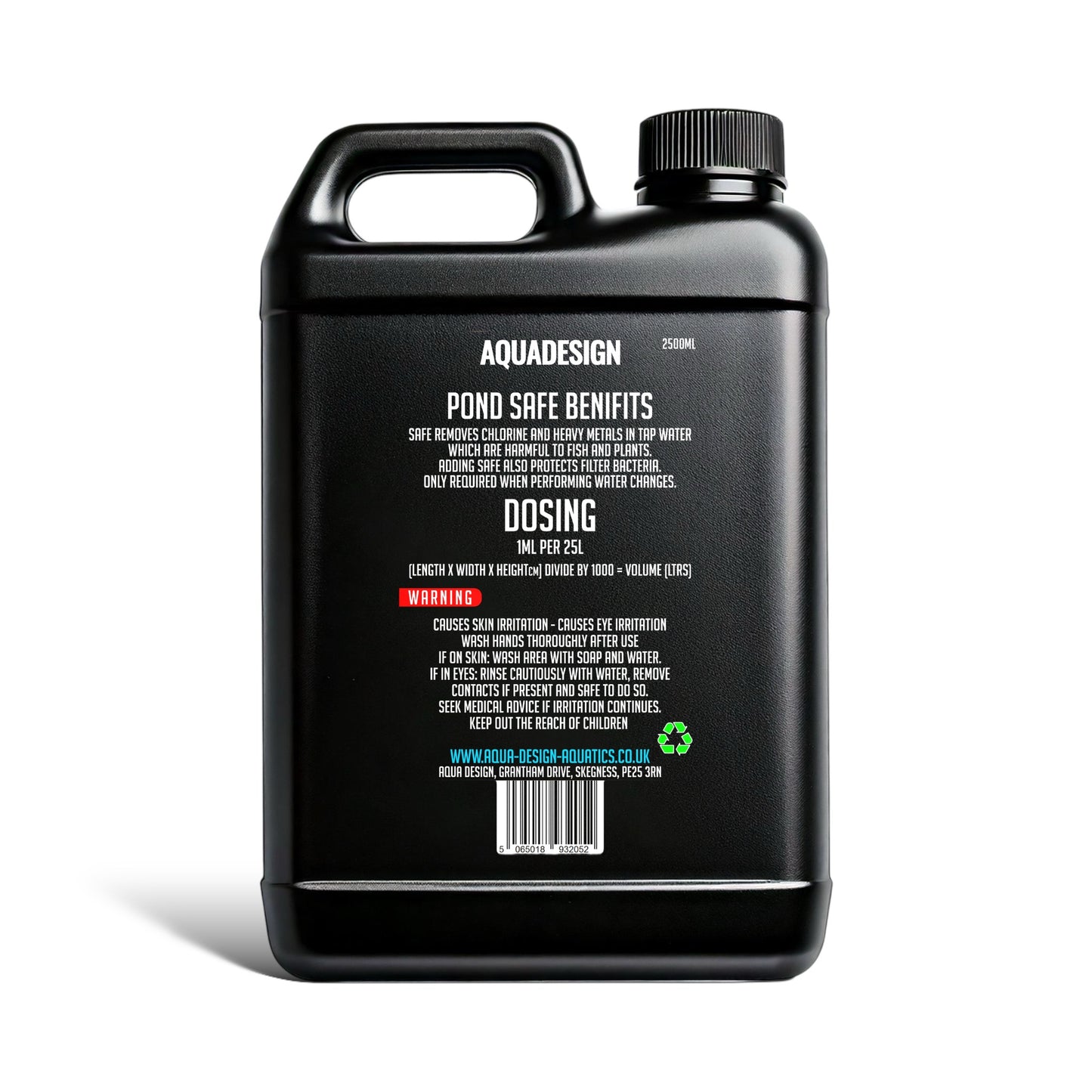 Aqua Design POND SAFE Tap Safe Water Conditioner 2500ml (Treats 62,500L)