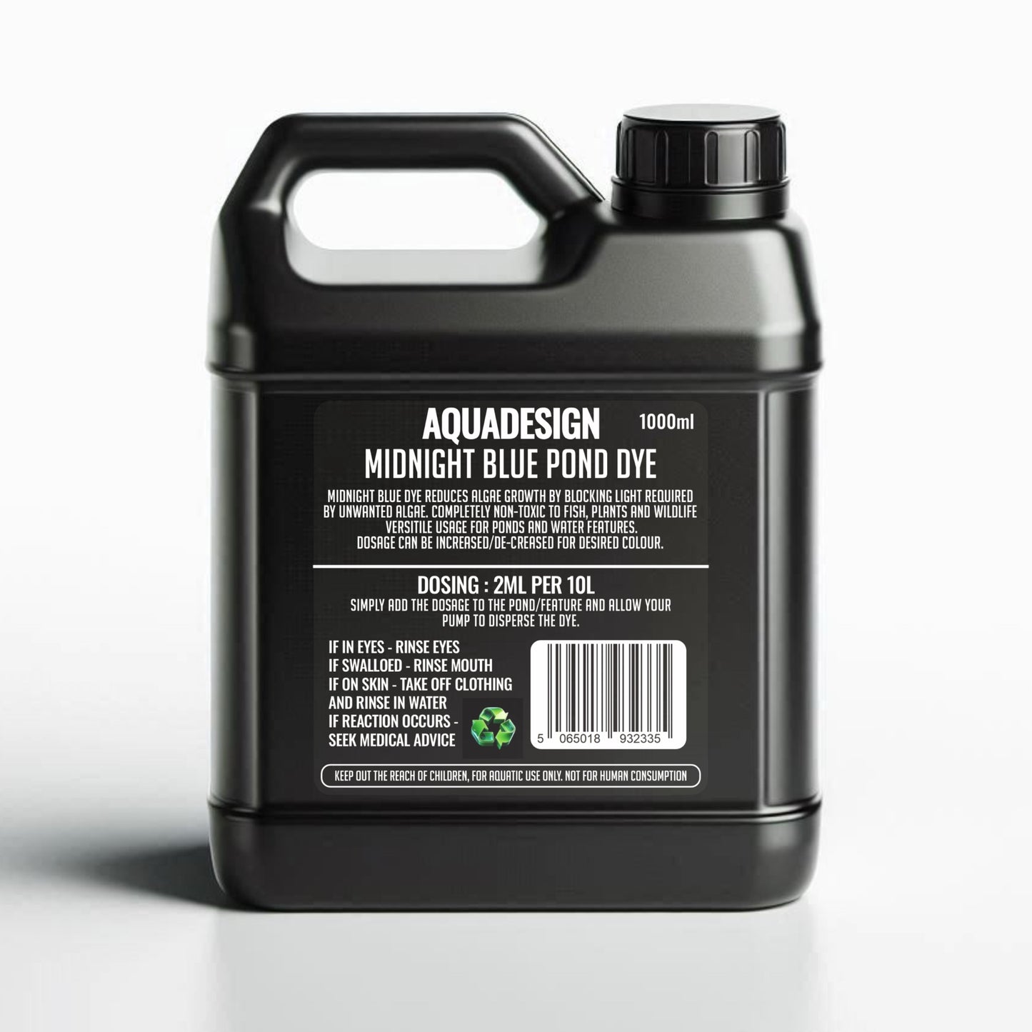 Aqua Design MIDNIGHT BLUE POND DYE 1000ml Treats 5000 Litres