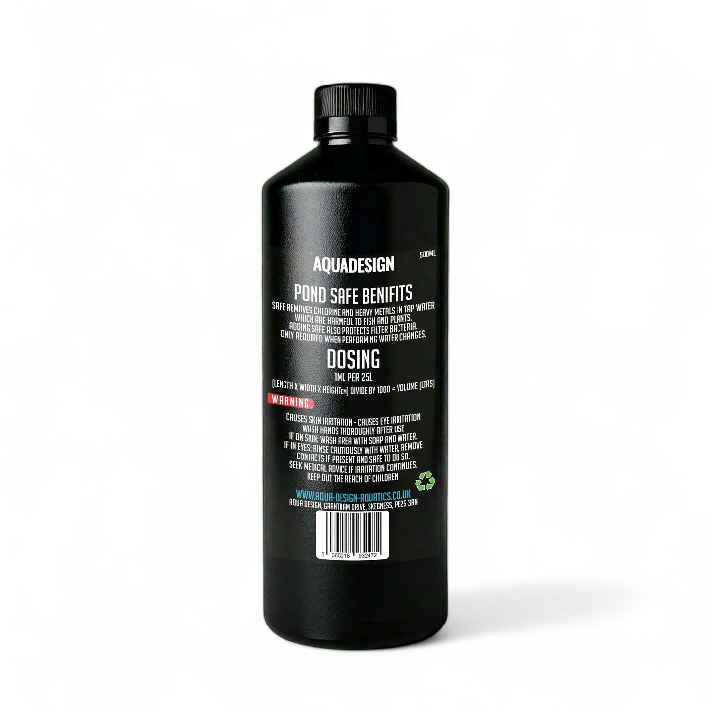 Aqua Design POND SAFE Tap Safe Water Conditioner 500ml (Treats 12,500L)