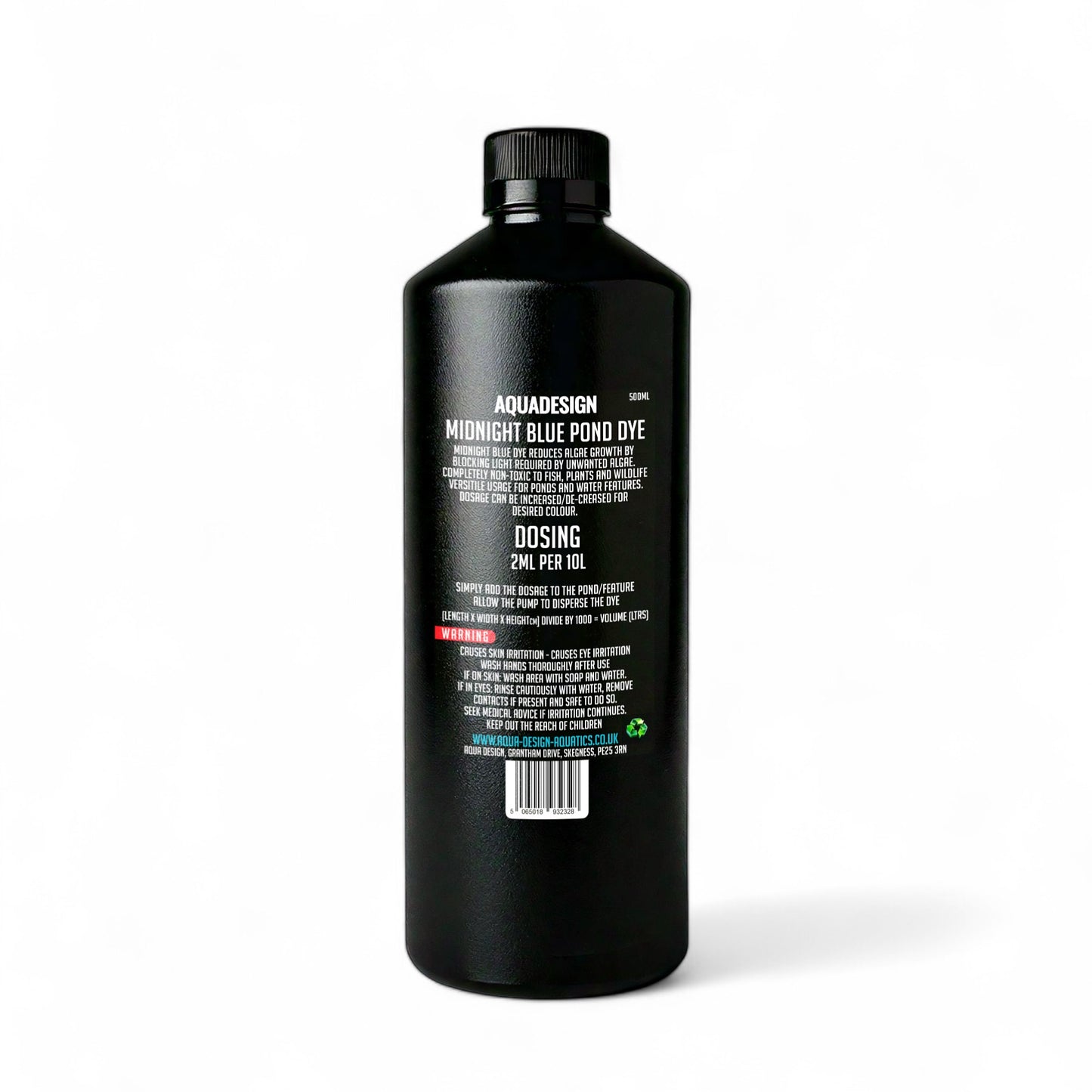 Aqua Design MIDNIGHT BLUE POND DYE 500ml Treats 2500 Litres