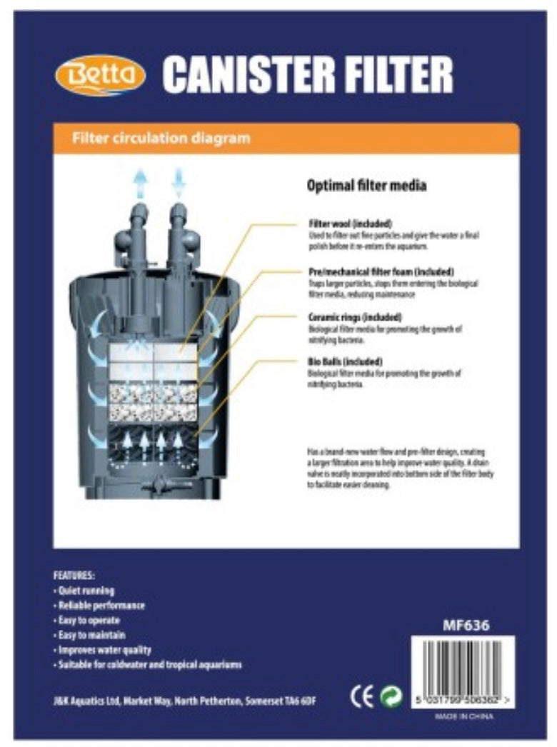 Betta X-30 Aquarium External Canister Filter 3000L/H