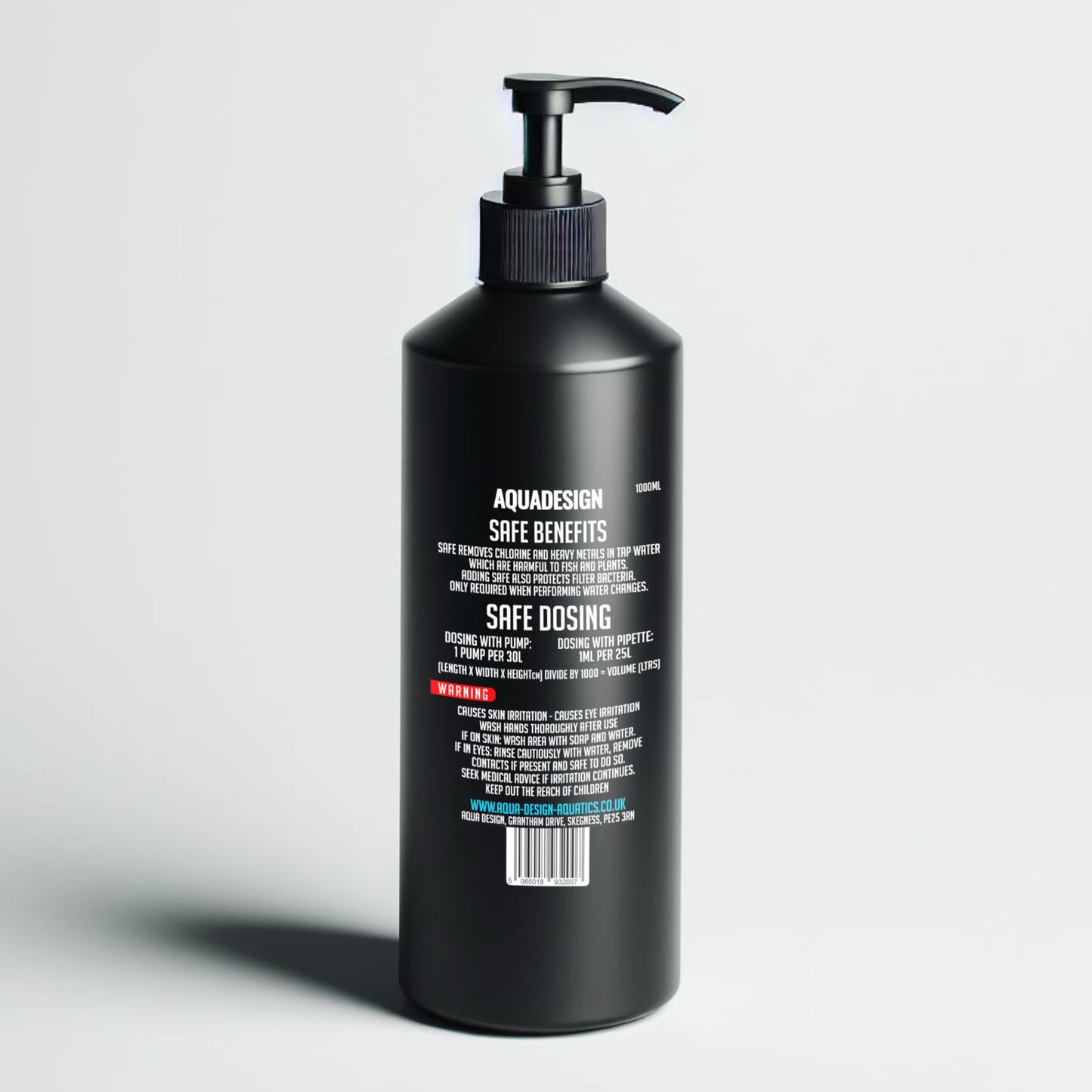 Aqua Design SAFE Tap Safe Water Conditioner 1000ml (Treats 25,000L)