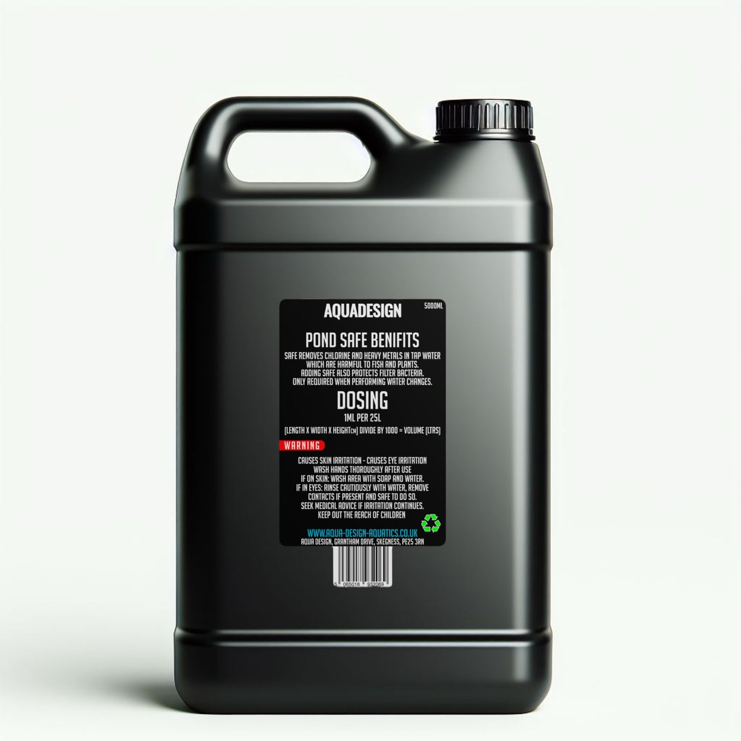 Aqua Design POND SAFE Tap Safe Water Conditioner 5000ml (Treats 125,000L)