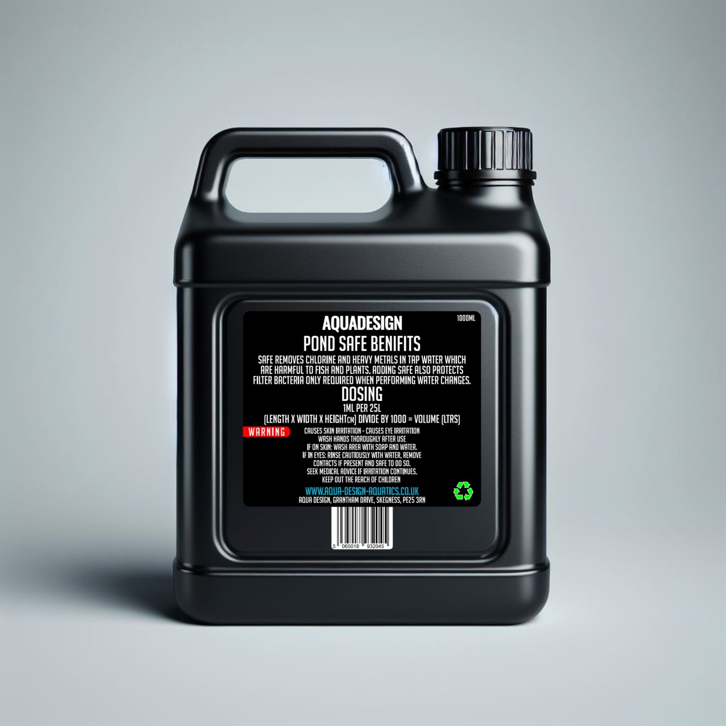 Aqua Design POND SAFE Tap Safe Water Conditioner 1000ml (Treats 25,000L)