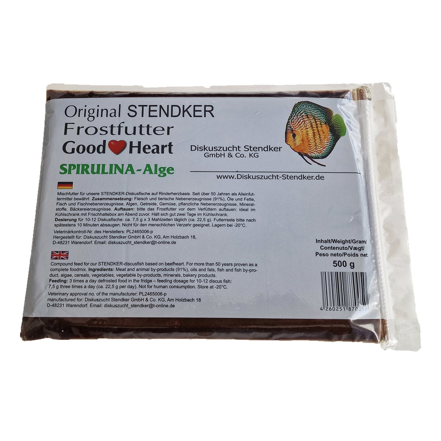 Stendker Goodheart SPIRULINA Beefheart Frozen 500g