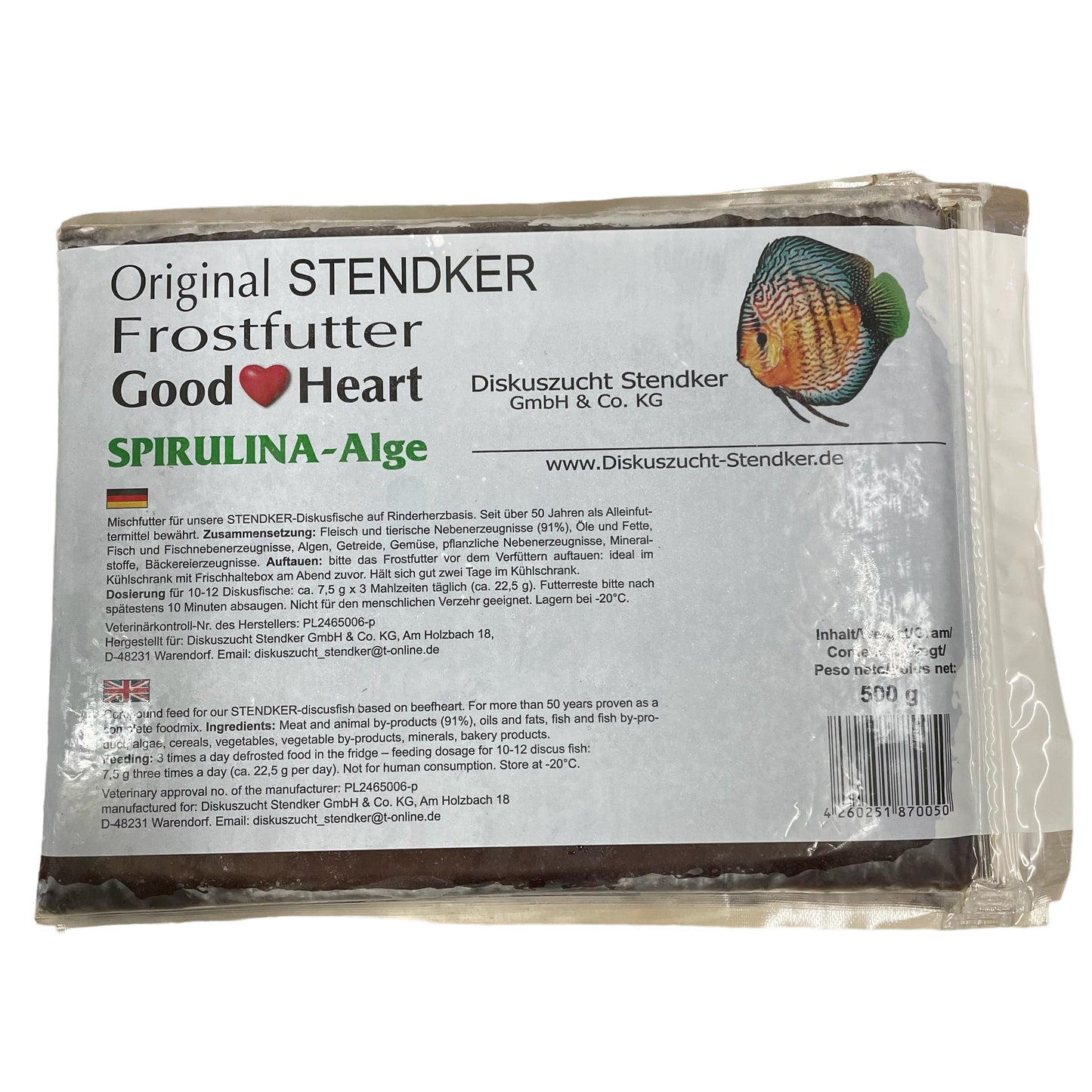 Stendker Goodheart SPIRULINA Beefheart Frozen 500g