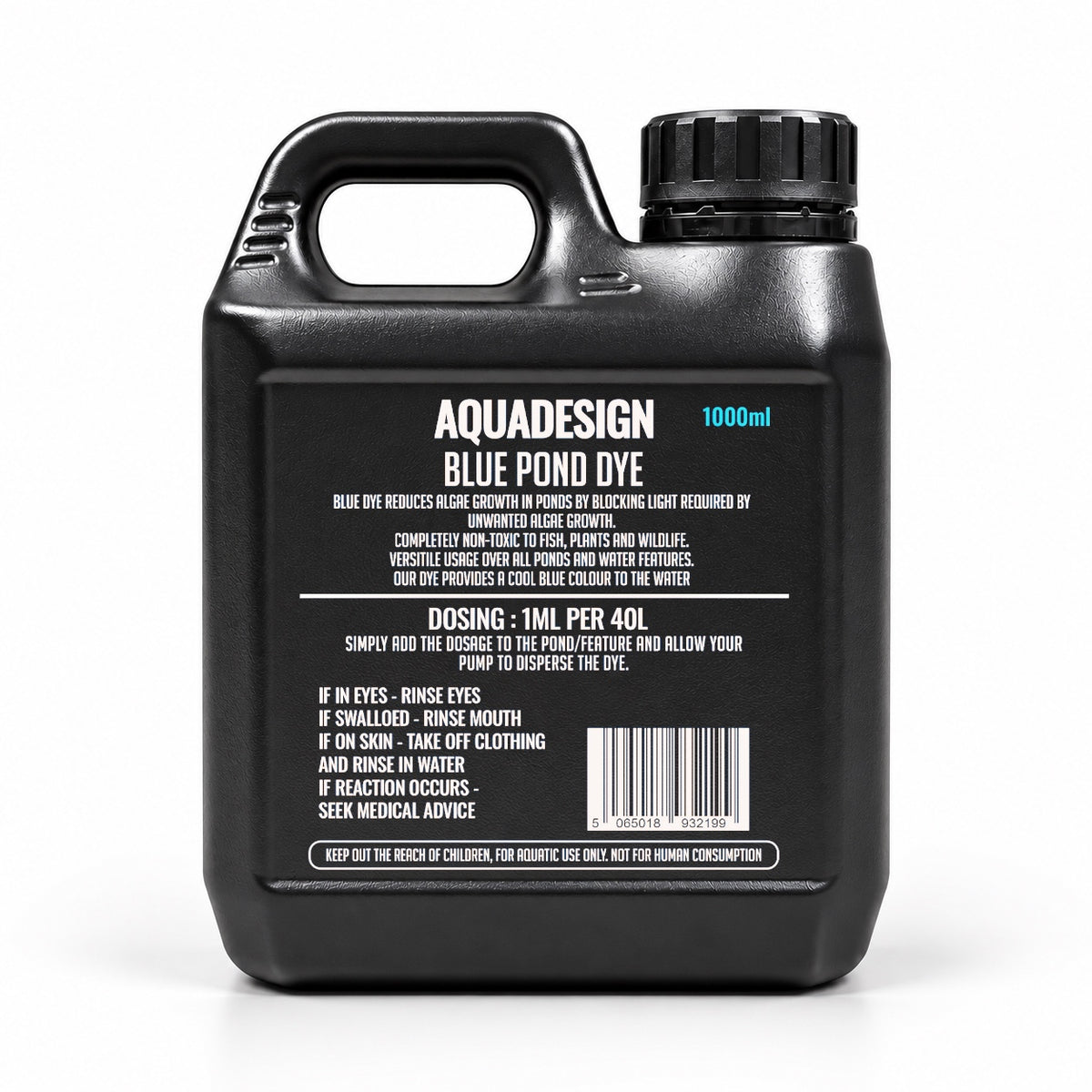 Aqua Design BLUE POND DYE 1000ml Treats 40,000 Litres