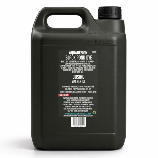 Aqua Design BLACK POND DYE 5000ml Treats 25,000 Litres