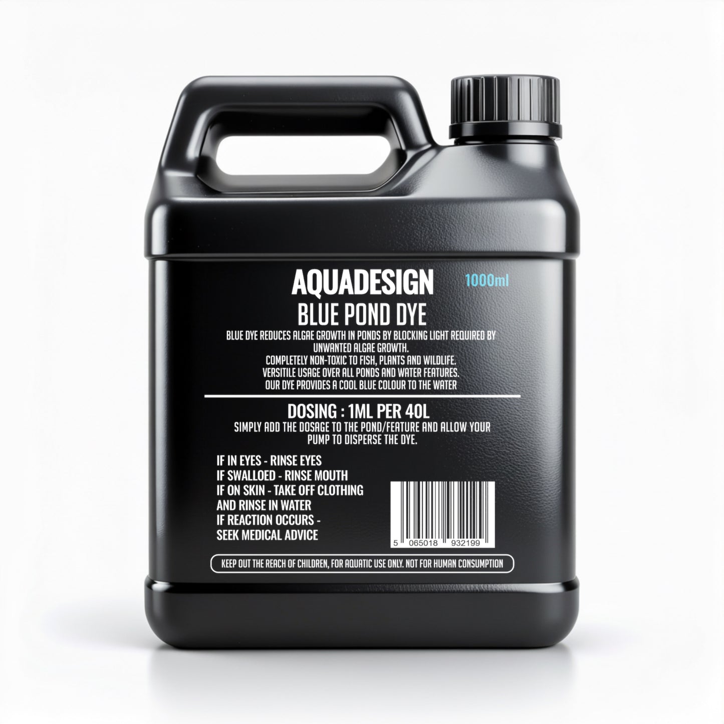Aqua Design BLUE POND DYE 1000ml Treats 40,000 Litres