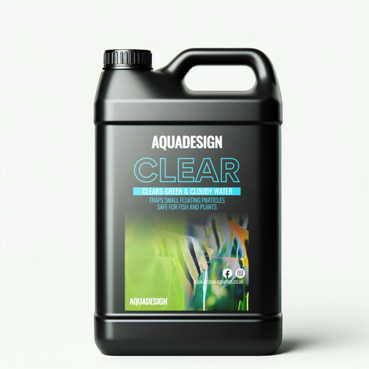 Aqua Design CLEAR Aquarium Water Clarifier 5000ml - Leaves Water Crystal Clear - Treats 25,000L