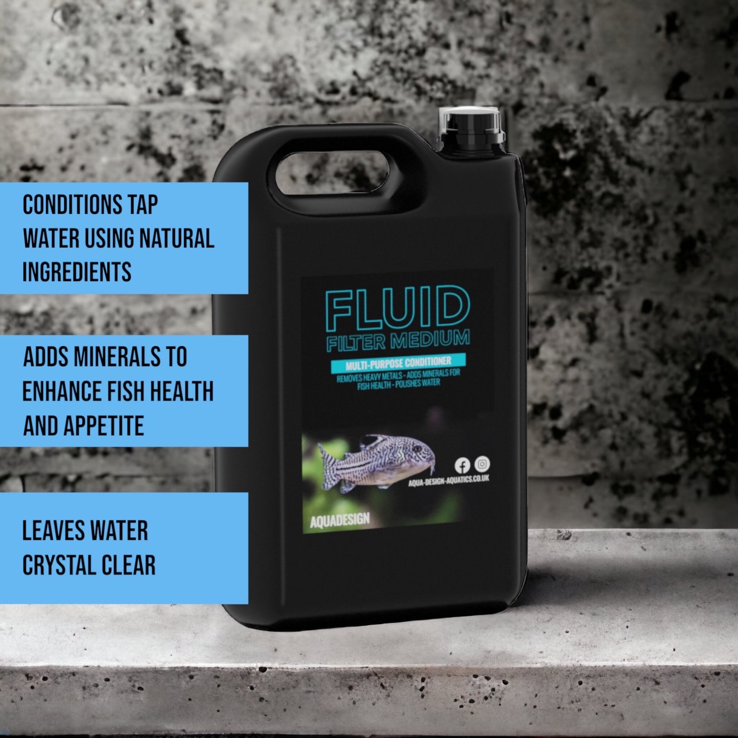 Aqua Design Fluid Filter Medium Water Conditioner 2500ml