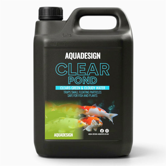 Aqua Design CLEAR POND Water Clarifier 5000ml - Leaves Water Crystal Clear - Treats 25,000L