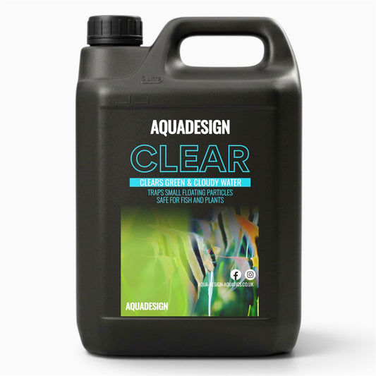 Aqua Design CLEAR Aquarium Water Clarifier 5000ml - Leaves Water Crystal Clear - Treats 25,000L
