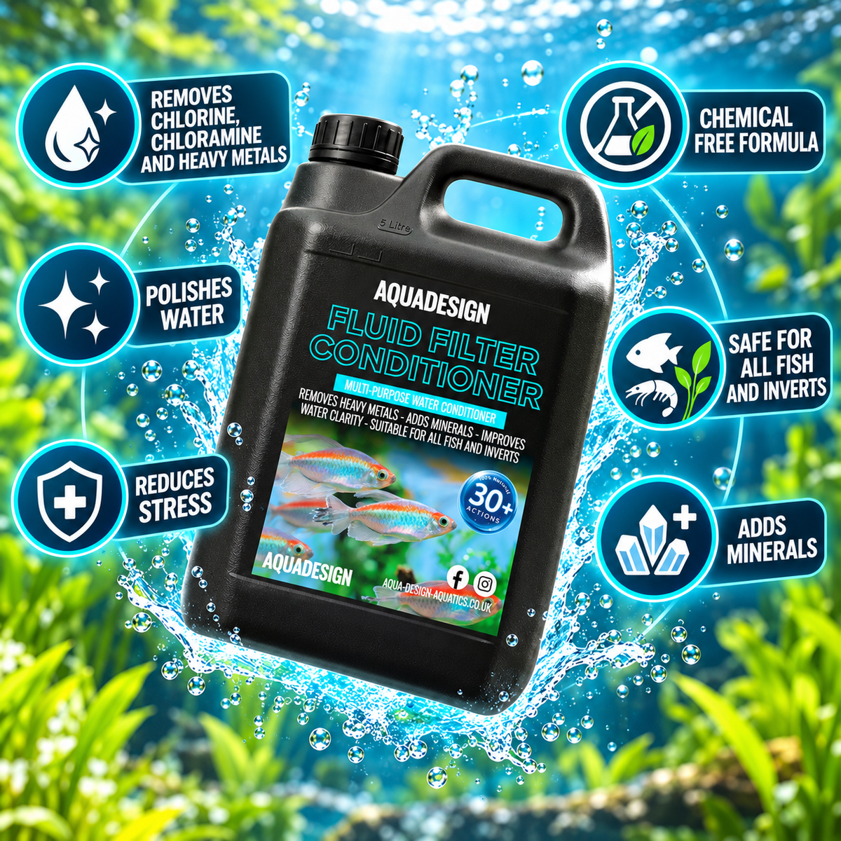 Aqua Design Fluid Filter Medium Water Conditioner 5000ml