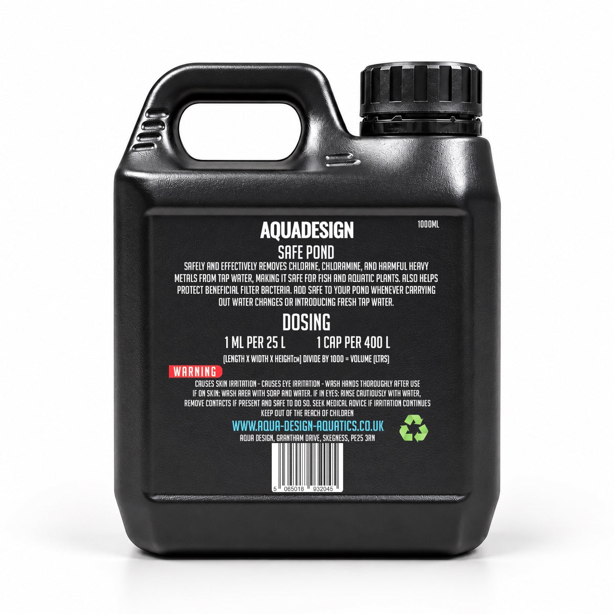 Aqua Design POND SAFE Tap Safe Water Conditioner 1000ml (Treats 25,000L)