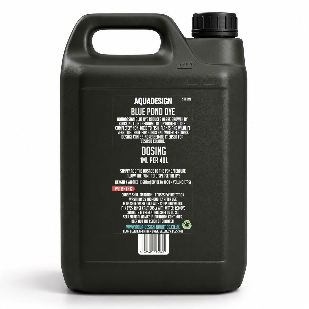 Aqua Design BLUE POND DYE 5000ml Treats 200,000 Litres