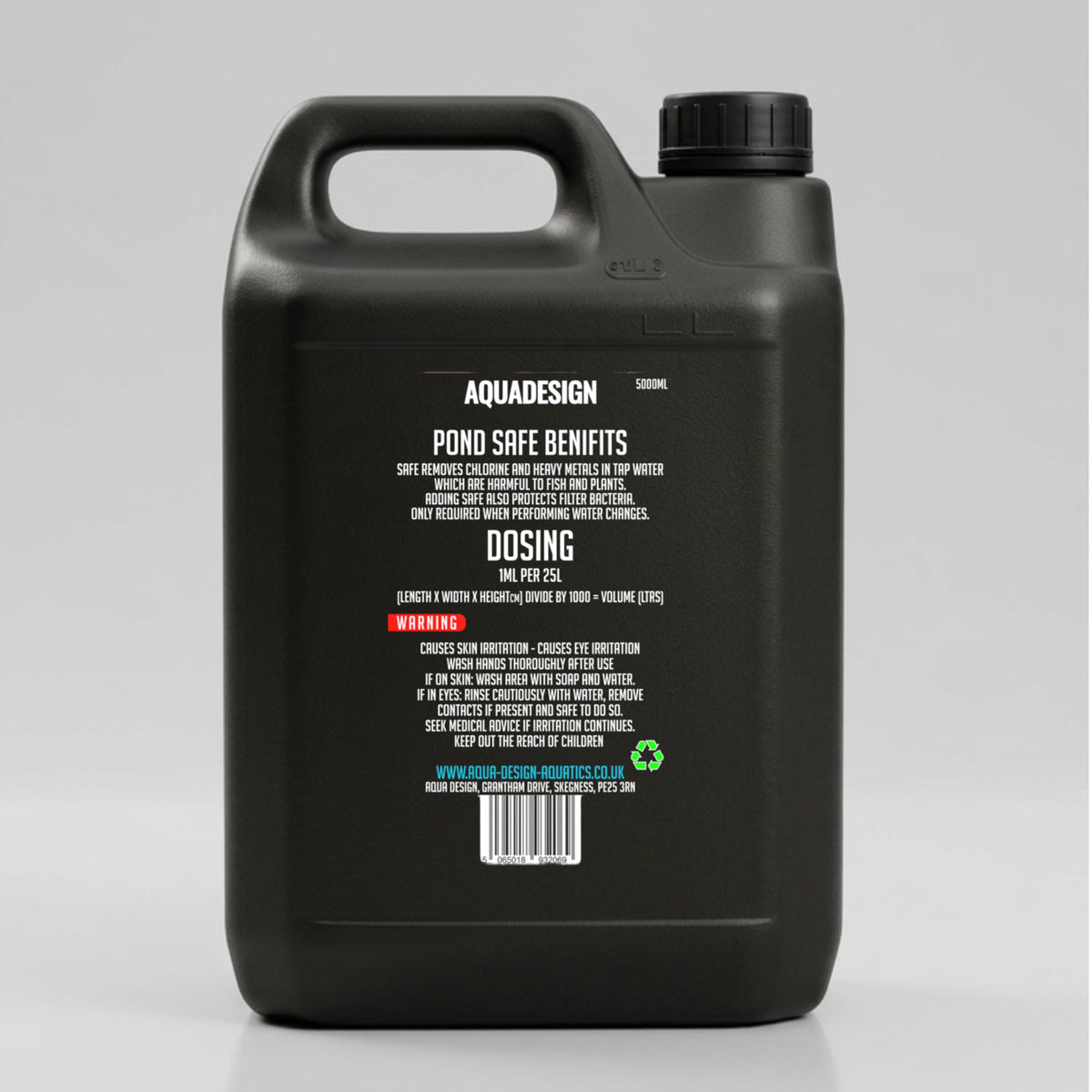 Aqua Design POND SAFE Tap Safe Water Conditioner 5000ml (Treats 125,000L)