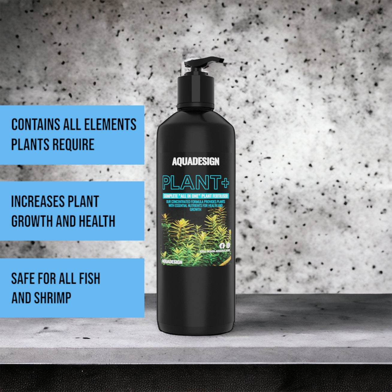 Aqua Design PLANT+ Plant Fertiliser 1000ml – Aqua Design Aquatics