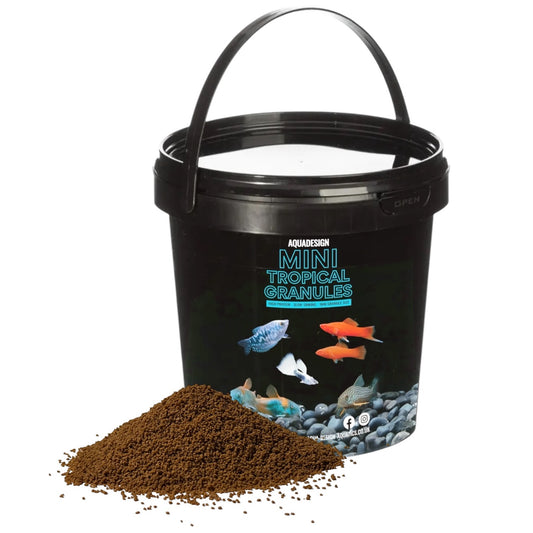 AquaDesign Mini Tropical Granules 600g - Slow Sinking Aquarium Fish Food