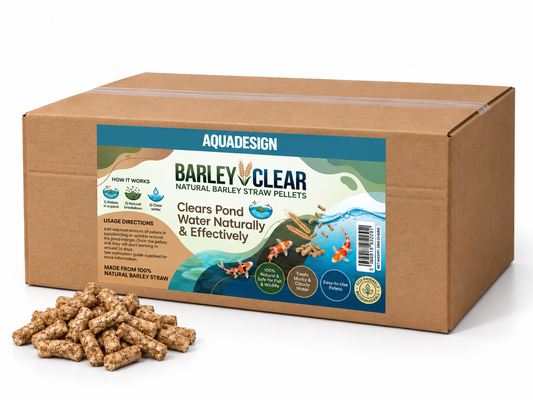 AquaDesign Barley Clear 3kg - Natural Pond Algae Control Barley Straw Pellets - Treats 27,000L