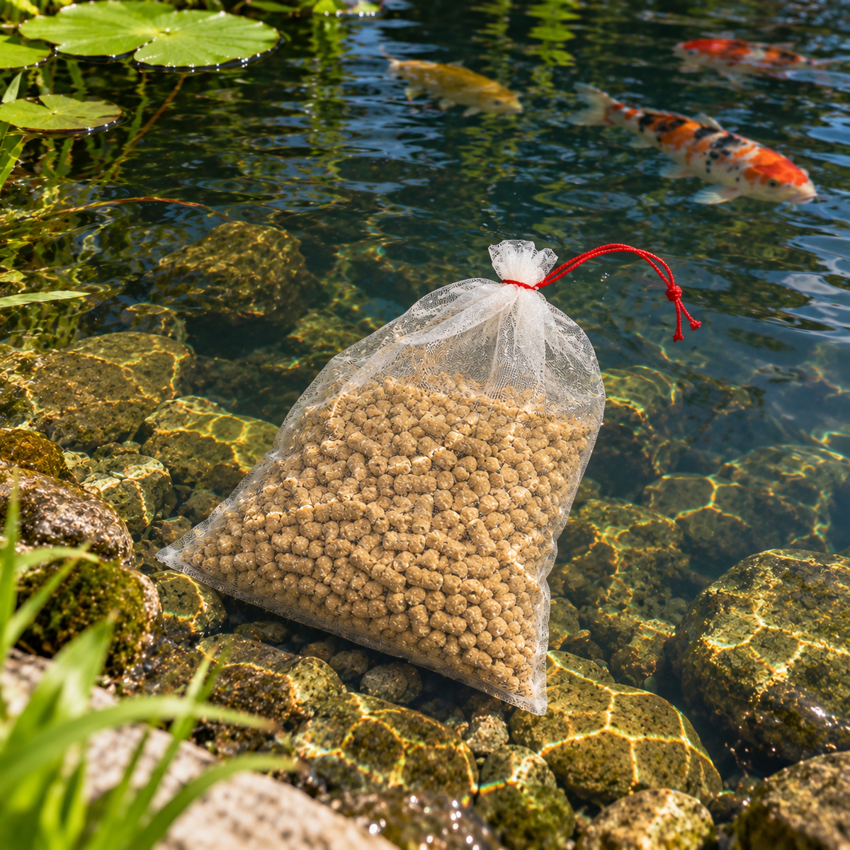 AquaDesign Barley Clear 1.5kg - Natural Pond Algae Control Barley Straw Pellets - Treats 13,500L