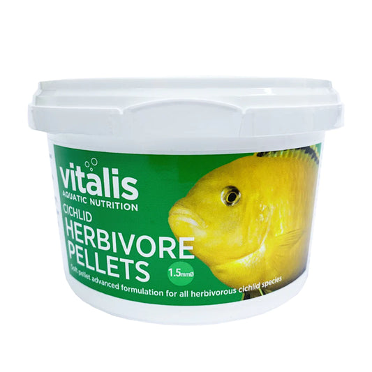 Vitalis Cichlid Herbivore Pellets 1.5mm 140G