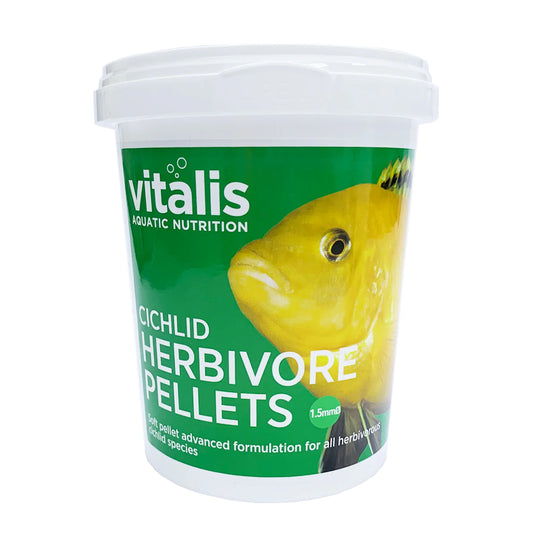Vitalis Cichlid Herbivore Pellets 1.5mm 260G