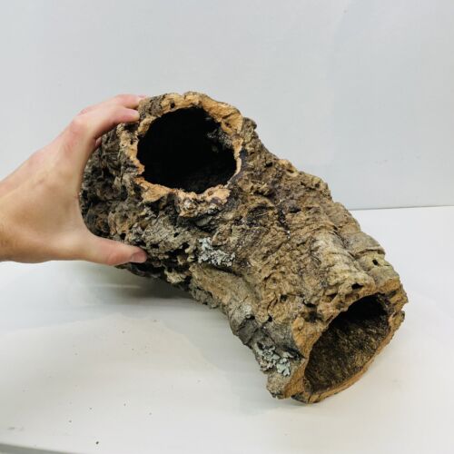 Reptile vivarium Cork Bark Tube hide XL